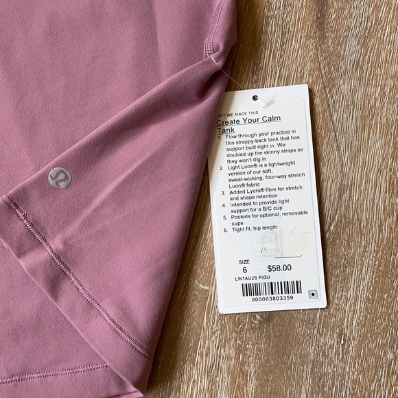 Lululemon Create Your Calm Tank Size 6 - Picture 5 of 7